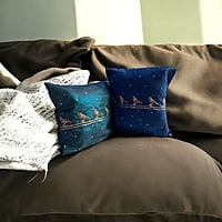 Zardozi Sparrow Cluster Cushion Cover (Set of 2)