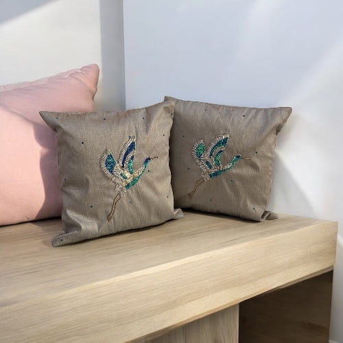 Zardozi Saras Cushion Cover (Set of 2)