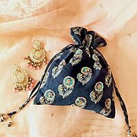 Zardozi Printed Potli Bag