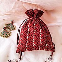 Zardozi Printed Potli Bag